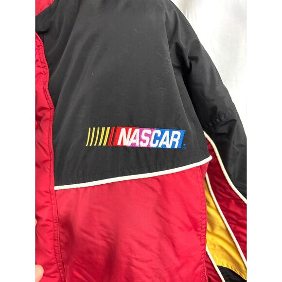 Authentic NASCAR Racing Winter Jacket Coat Embroidered Hood XXL Vintage Rare - Picture 4 of 12